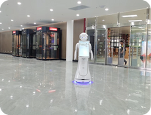Load image into Gallery viewer, Alice humanoid reception robot — in a retail store