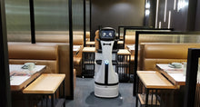 Load image into Gallery viewer, Panda restaurant food delivery robot by Alpha Robotics — Autonomous navigation