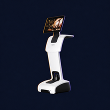 temi V3 Robot (Wi-Fi) with decorative Halloween background and edge lighting.