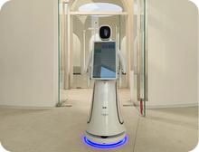 Load image into Gallery viewer, Amy large-screen reception robot — in an exhibition pavilion
