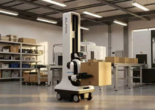 Load image into Gallery viewer, Alphabot G1 wheeled humanoid robot in an industrial plant
