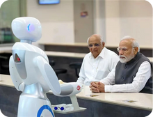 Load image into Gallery viewer, Amy humanoid food delivery robot — Reception Center
