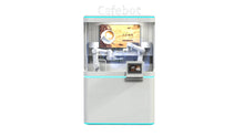 Load image into Gallery viewer, Useabot’s Dual-Arm Robotic Coffee Station by Elite Robots offers an enclosed or open-style self-service coffee experience with robotic arms, a display screen for menu options, and transparent casing for a true RoboBarista experience.
