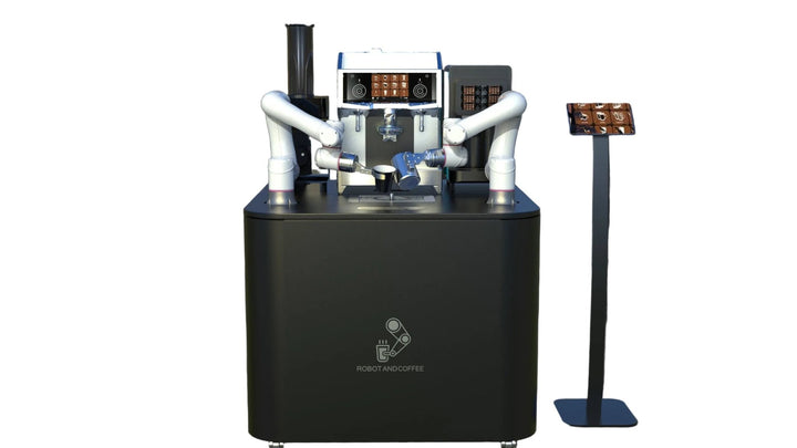 Dual-Arm Robotic Coffee Station by Elite Robots- (Enclosed Type), or (Open-Style Workbench)