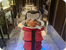 Load image into Gallery viewer, Panda restaurant food delivery robot by Alpha Robotics — Gourmet Shop
