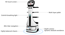 Load image into Gallery viewer, Panda restaurant food delivery robot by Alpha Robotics — Panda delivery robot
