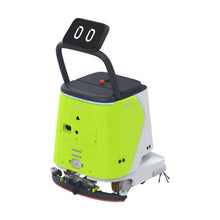 Load image into Gallery viewer, PUDU CC1 rear three-quarter view with steering handle raised
