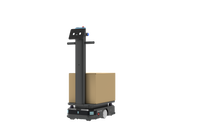 Load image into Gallery viewer, PUDU T300 industrial delivery robot carrying a carton on its platform
