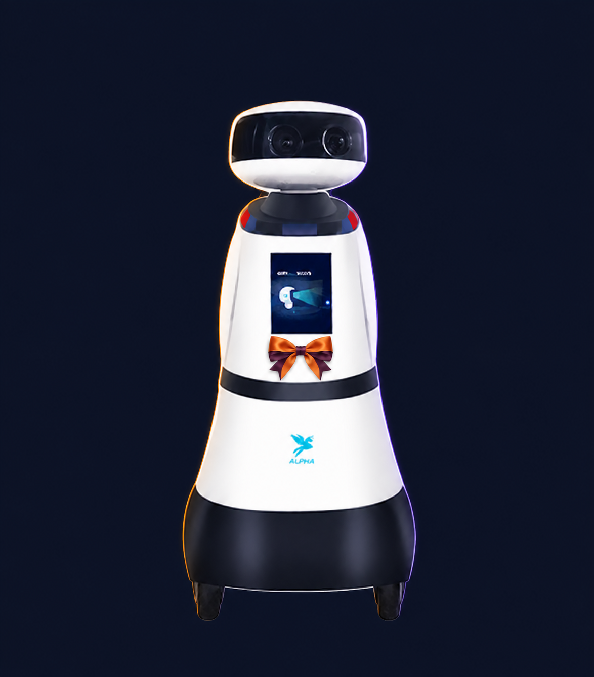 CatCop Security Patrol Robot with decorative Halloween styling. Costume not included.