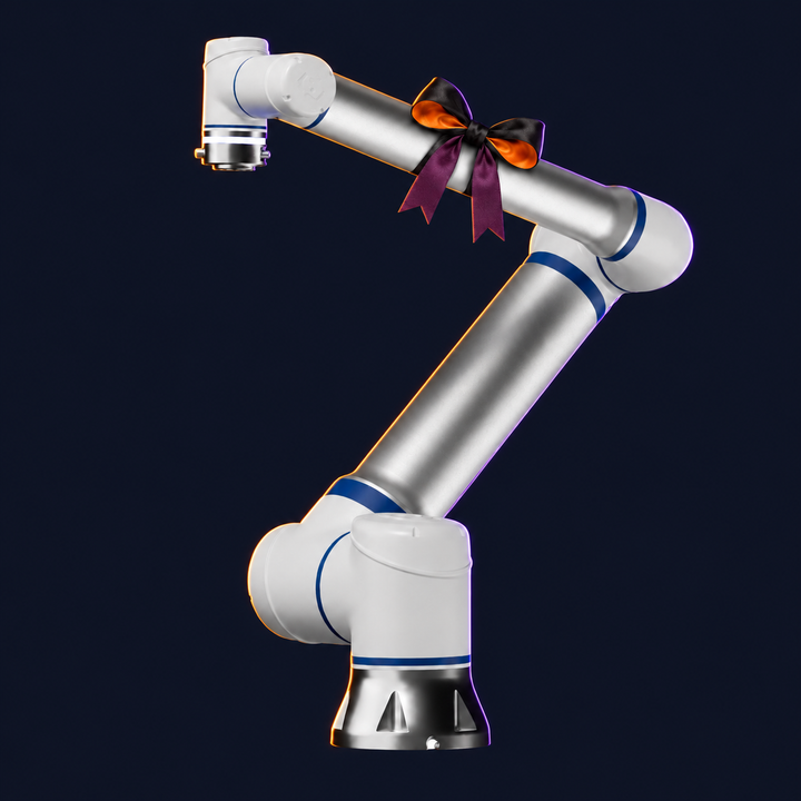 CS530H Cobot by Elite Robots with decorative Halloween styling. Costume not included.