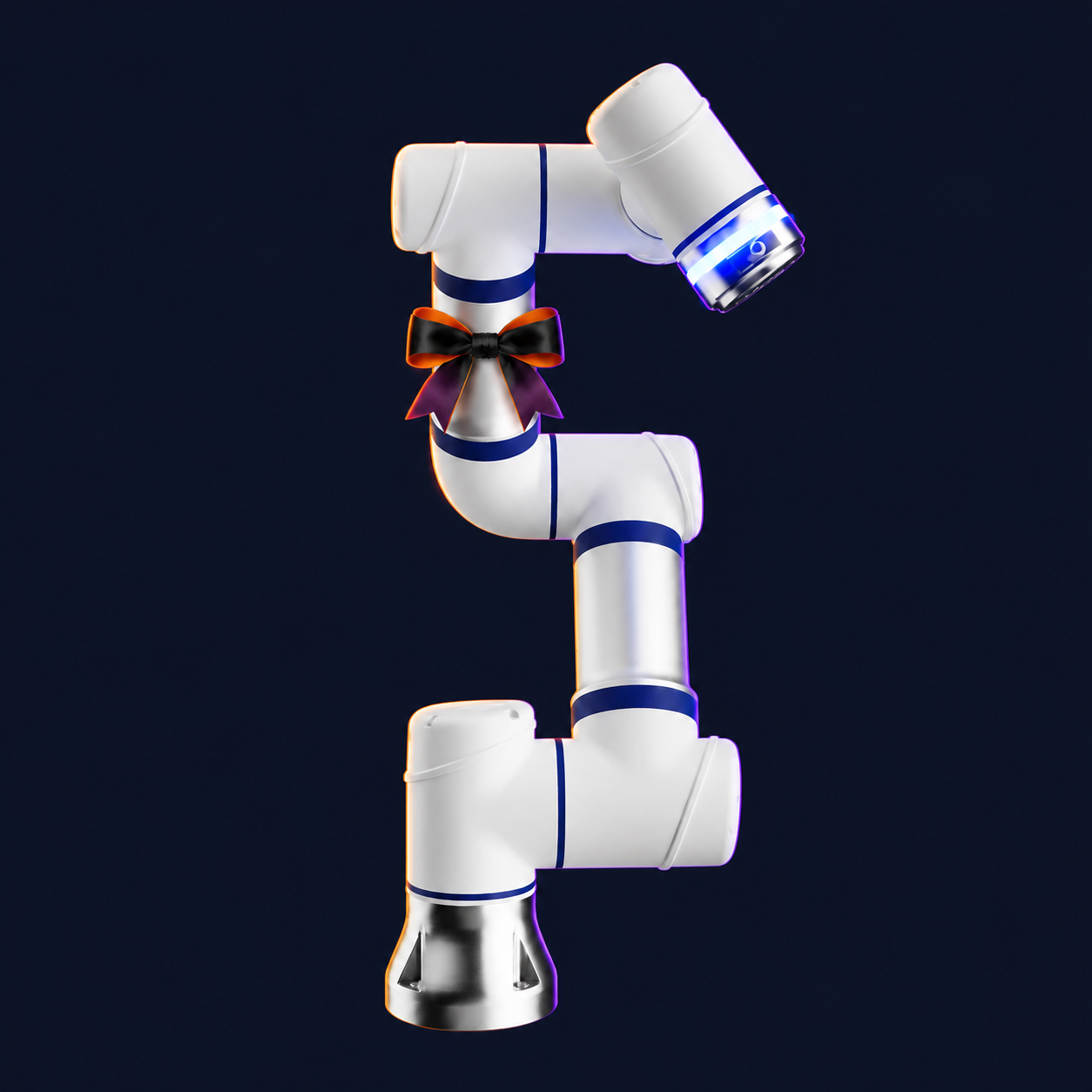 CS63 Cobot by Elite Robots with decorative Halloween styling. Costume not included.
