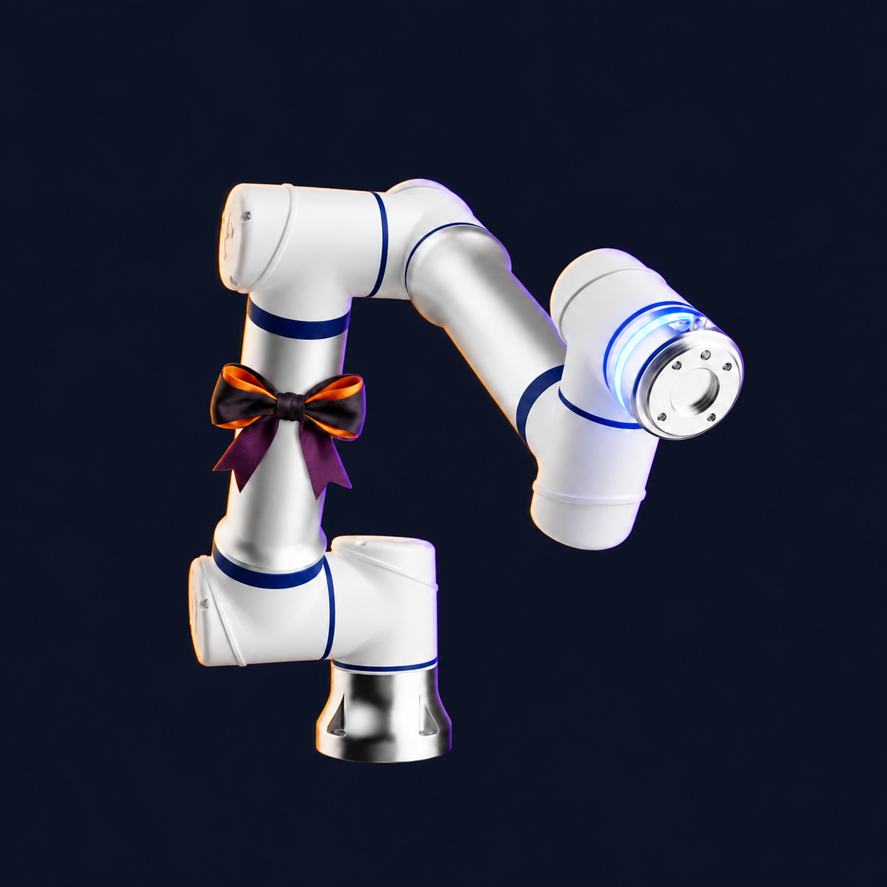 CS66 Cobot by Elite Robots with decorative Halloween styling. Costume not included.