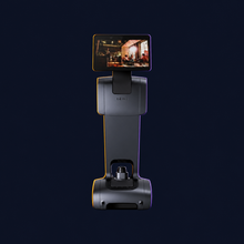 temi V3 Robot (Wi-Fi) with decorative Halloween background and edge lighting.

