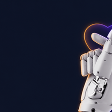AGIBOT OmniHand 2025 with Tactile Sensing – Left and Right Pair with decorative Halloween background and edge lighting.

